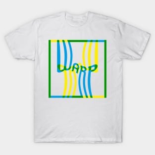 Warp Typography (Blue Yellow Green) T-Shirt